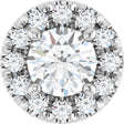 14K Gold Round Lab-Grown Diamond Halo-Style Pendant – 1/3 CTW - White Gold