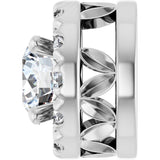 Platinum Round Natural Diamond Halo-Style Pendant – 4.1mm Stones - view 3