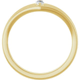 14K Gold Marquise Natural Diamond Geometric Ring - Yellow Gold - view 2