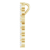 14K Gold Round Lab-Grown Diamond Accented Cross Necklace or Pendant – up to 1/6 CTW - Yellow Gold - view 3