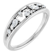 Platinum Natural Diamond Negative Space Ring