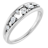 Platinum Natural Diamond Negative Space Ring