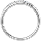 14K Gold Natural Diamond Negative Space Ring - White Gold - view 2