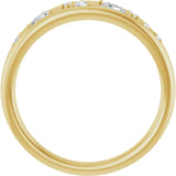 14K Gold Natural Diamond Negative Space Ring - Yellow Gold - view 2