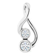 Platinum Round Natural Diamond Hold You Forever® Necklace or Pendant