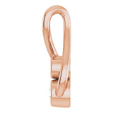 14K Gold Round Natural Diamond Forever Embrace Necklace or Pendant - Rose Gold - view 3