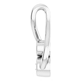 14K Gold Round Natural Diamond Forever Embrace Necklace or Pendant - White Gold - view 3