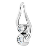 Platinum Round Natural Diamond Hold You Forever® Necklace or Pendant - view 2