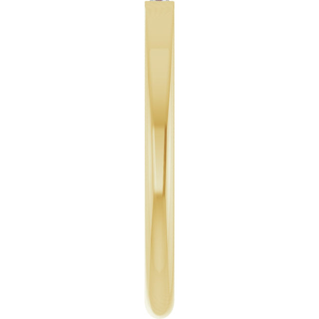 14K Gold Straight Baguette Natural Diamond Stackable Ring - Yellow Gold - view 4