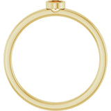 14K Gold Round Natural Citrine Bezel-Set Solitaire Ring - Yellow Gold - view 2