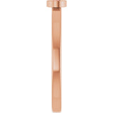 14K Gold Round Natural Pink Tourmaline Bezel-Set Solitaire Ring - Rose Gold - view 4
