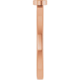 14K Gold Round Natural Citrine Bezel-Set Solitaire Ring - Rose Gold - view 4