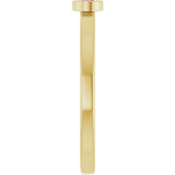 14K Gold Round Natural Amethyst Bezel-Set Solitaire Ring - Yellow Gold - view 4