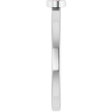 Platinum Round Natural Pink Tourmaline Bezel-Set Solitaire Ring - view 4