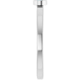 Platinum Round Natural Aquamarine Bezel-Set Solitaire Ring - view 4