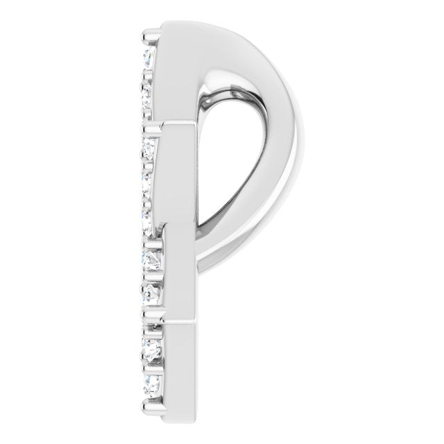 Platinum Round Natural Diamond Star of David Necklace or Pendant - view 3