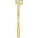 14K Gold Round Natural Diamond Stackable Cluster Ring II - Yellow Gold - view 4