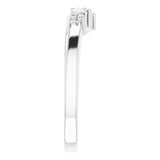 14K Gold Natural Diamond Accented Ring VII - White Gold - view 4