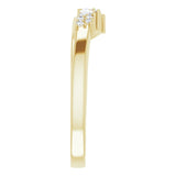 14K Gold Natural Diamond Accented Ring VII - Yellow Gold - view 4