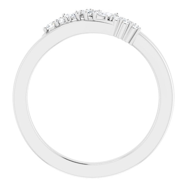Platinum Natural Diamond Accented Ring II - view 2