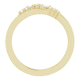 14K Gold Natural Diamond Accented Ring VII - Yellow Gold - view 2