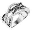 14K Gold Round Natural Diamond Interlocking Ring – 1 CTW