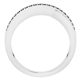 14K Gold Round Natural Diamond Criss-Cross Ring – 1/2 CTW - view 2