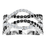 14K Gold Round Natural Diamond Interlocking Ring – 1 CTW - view 3