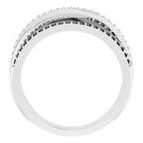 14K Gold Round Natural Diamond Criss-Cross Ring XIX - view 2