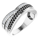 14K Gold Round Natural Diamond Criss-Cross Ring – 1/2 CTW