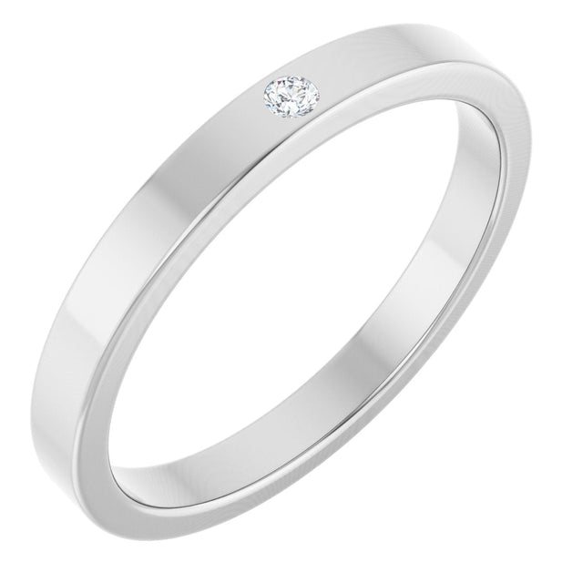 14K Gold Round Natural Diamond Family Stackable Ring – 1.7-1.75mm Stones - White Gold