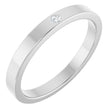 14K Gold Round Natural White Sapphire Family Stackable Ring – 1.75mm Stones - White Gold