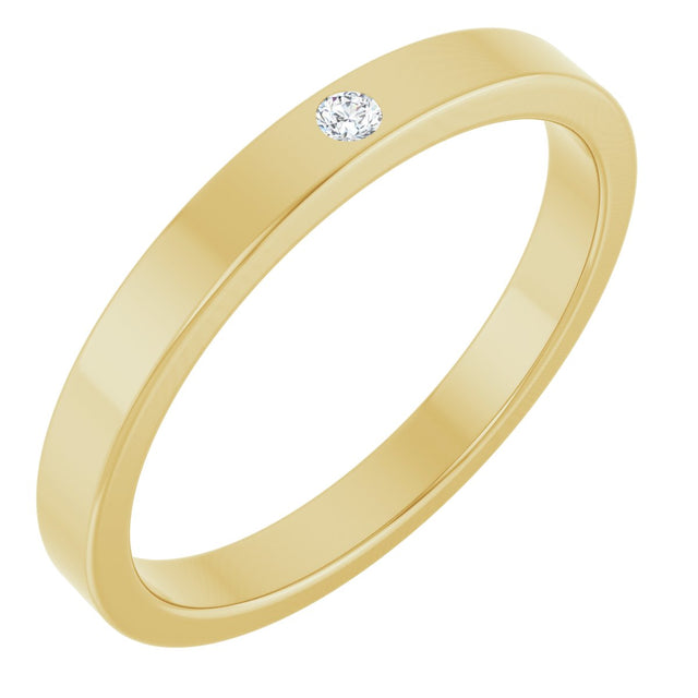 14K Gold Round Natural Diamond Family Stackable Ring – 1.7-1.75mm Stones - Yellow Gold