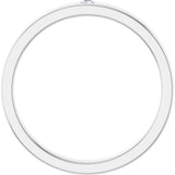14K Gold Round Natural White Sapphire Family Stackable Ring – 1.75mm Stones - White Gold - view 2