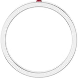 14K Gold Round Natural Ruby Family Stackable Ring – 1.75mm Stones - White Gold - view 2