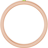 14K Gold Round Natural Peridot Family Stackable Ring – 1.75mm Stones - Rose Gold - view 2