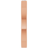 14K Gold Round Natural White Sapphire Family Stackable Ring – 1.75mm Stones - Rose Gold - view 4