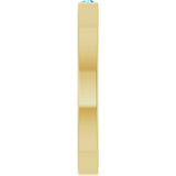 14K Gold Round Natural Aquamarine Family Stackable Ring – 1.75mm Stones - Yellow Gold - view 4