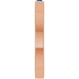 14K Gold Round Lab-Grown Blue Sapphire Family Stackable Ring – 1.75mm Stones - Rose Gold - view 4