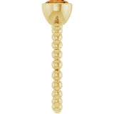 14K Gold Round Natural Citrine Family Beaded Stackable Ring - Yellow Gold - view 4