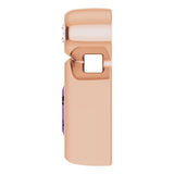 14K Gold Oval Natural Amethyst Bezel-Set Necklace or Slide Pendant - Rose Gold - view 3