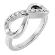 10K Gold Round Natural Diamond Infinity-Inspired Ring