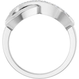 10K Gold Round Natural Diamond Infinity-Inspired Ring - view 2