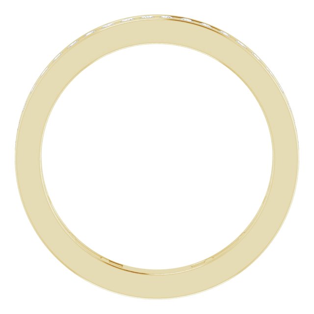 14K Gold Round Natural Diamond Stackable Ring – 3/8 CTW - Yellow Gold - view 2