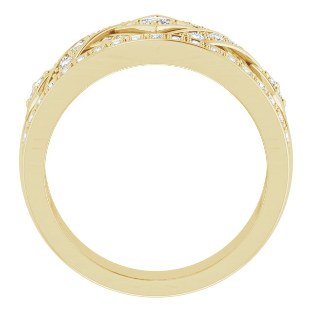 14K Gold Natural Diamond Accented Ring IV - view 2