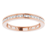 14K Gold Round Natural Diamond Stackable Ring – 3/8 CTW - Rose Gold - view 3