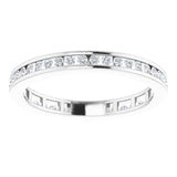 14K Gold Round Natural Diamond Stackable Ring – 3/8 CTW - White Gold - view 3