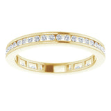 14K Gold Round Natural Diamond Stackable Ring – 3/8 CTW - Yellow Gold - view 3