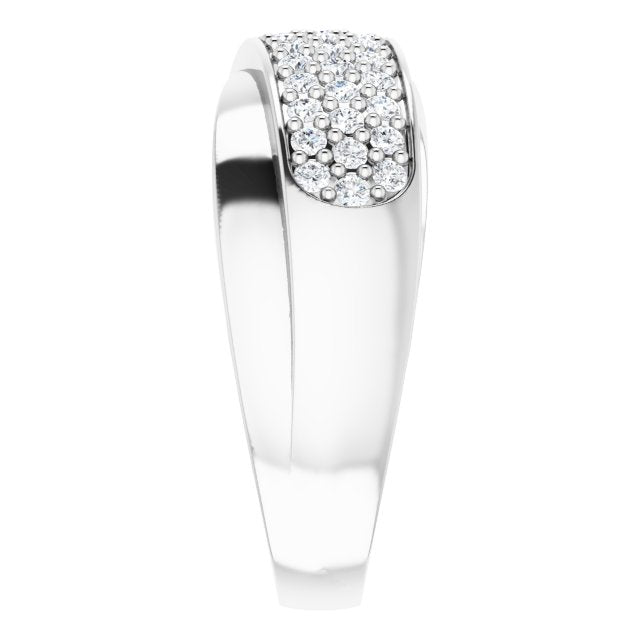 14K Gold Round Natural Diamond Criss-Cross Ring – 5/8 CTW - view 4