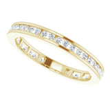 14K Gold Round Natural Diamond Stackable Ring – 3/8 CTW - Yellow Gold - view 5